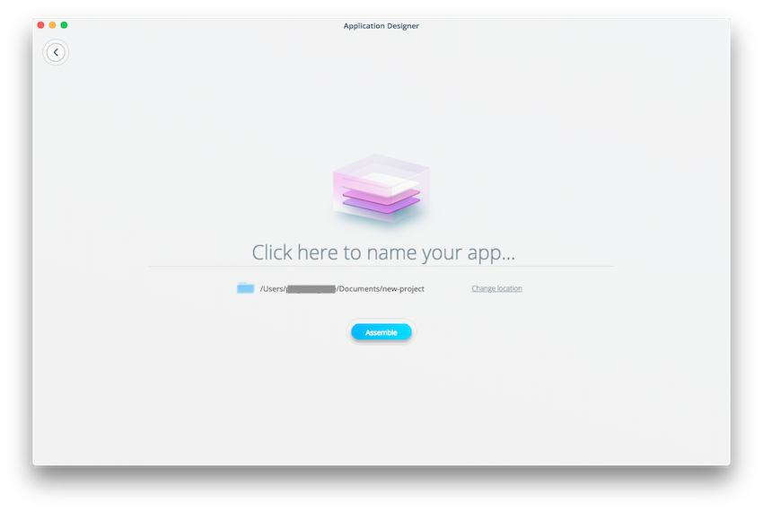 Naming and specifying a location for your application You can also customize the name and location of your application.