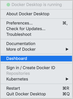 Docker Desktop Dashboard