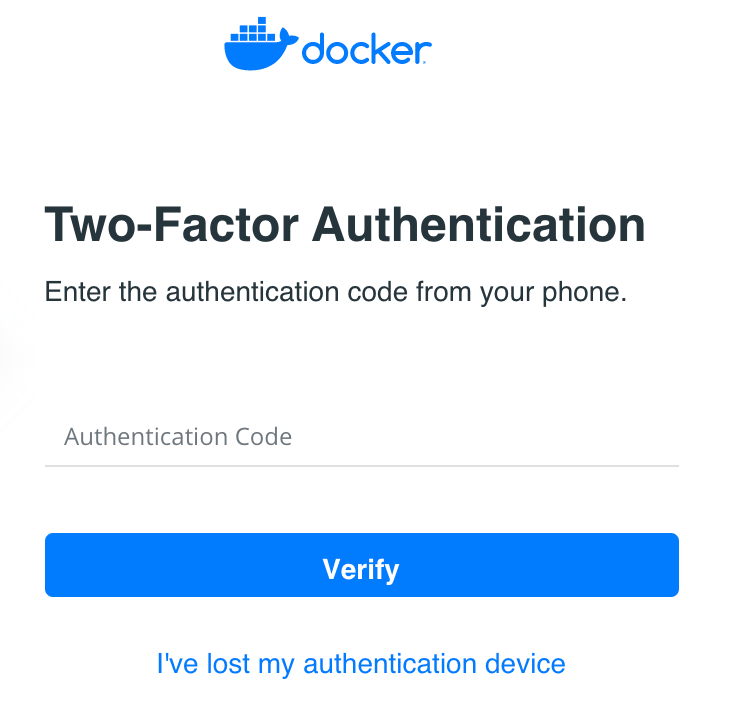 Lost authentication device